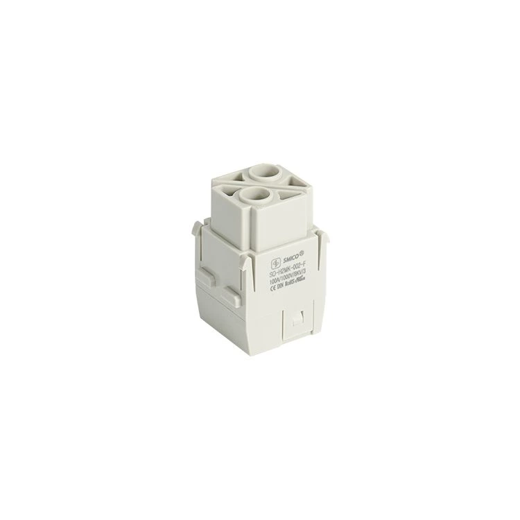 Conector de 2 pines para trabajo pesado H2MK-002, 100 A, terminal de tornillo axial