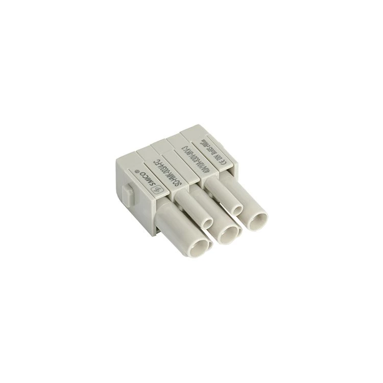 Conector eléctrico de alta resistencia HMK 003 plus 4 de 7 pines con contactos de crimpado de aleación de cobre
