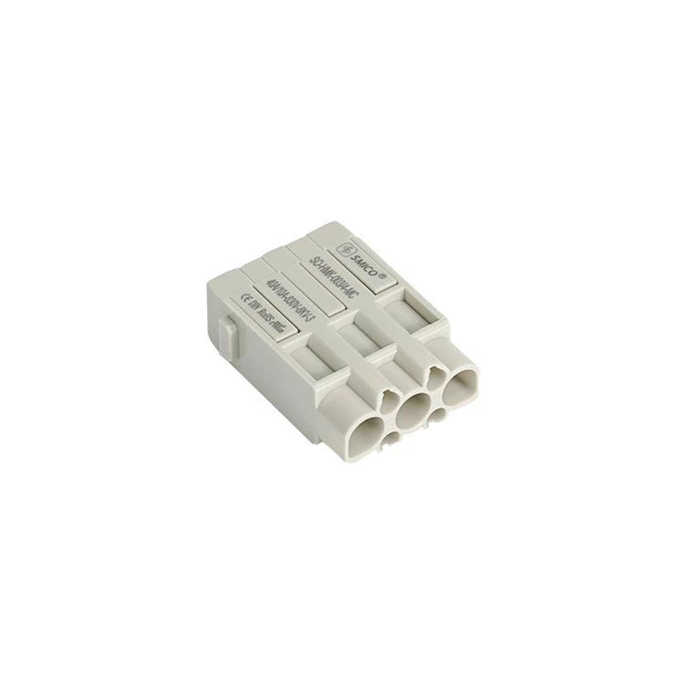 Conector eléctrico de alta resistencia HMK 003 plus 4 de 7 pines con contactos de crimpado de aleación de cobre