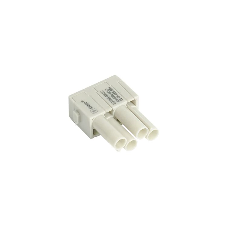 Conector industrial rectangular de 4 pines HMK-004-FC, protegido y de alta resistencia, 09140043041