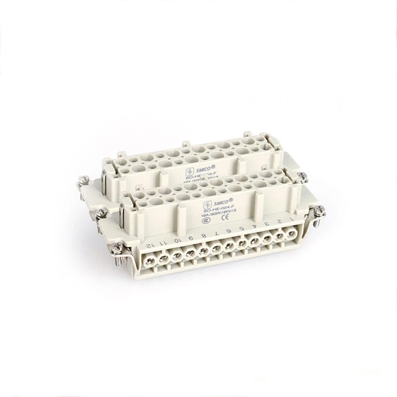 Conectores eléctricos automotrices HE-048, insertos hembra de 48 pines, IP65, uso para robort