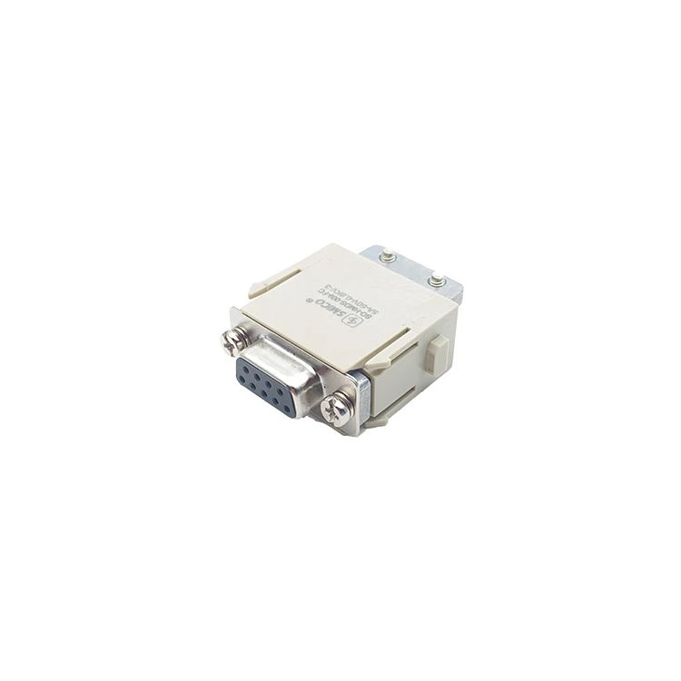 Conector de alta resistencia Conectores modulares HMDS de 9 pines con contactos plateados