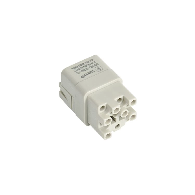 Conectores multipolares de 12 pines, conector DIN resistente al agua con contactos de crimpado de aleación de cobre C