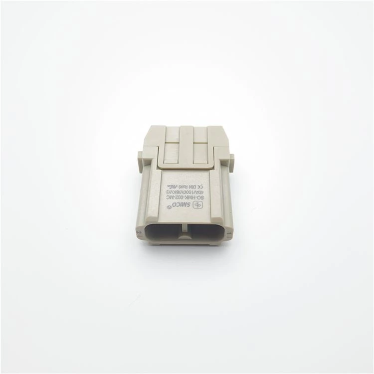 Conectores modulares HDC de 2 pines y 40 A con contactos plateados