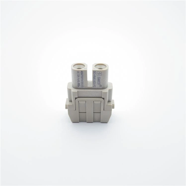 Conectores modulares HDC de 2 pines y 40 A con contactos plateados
