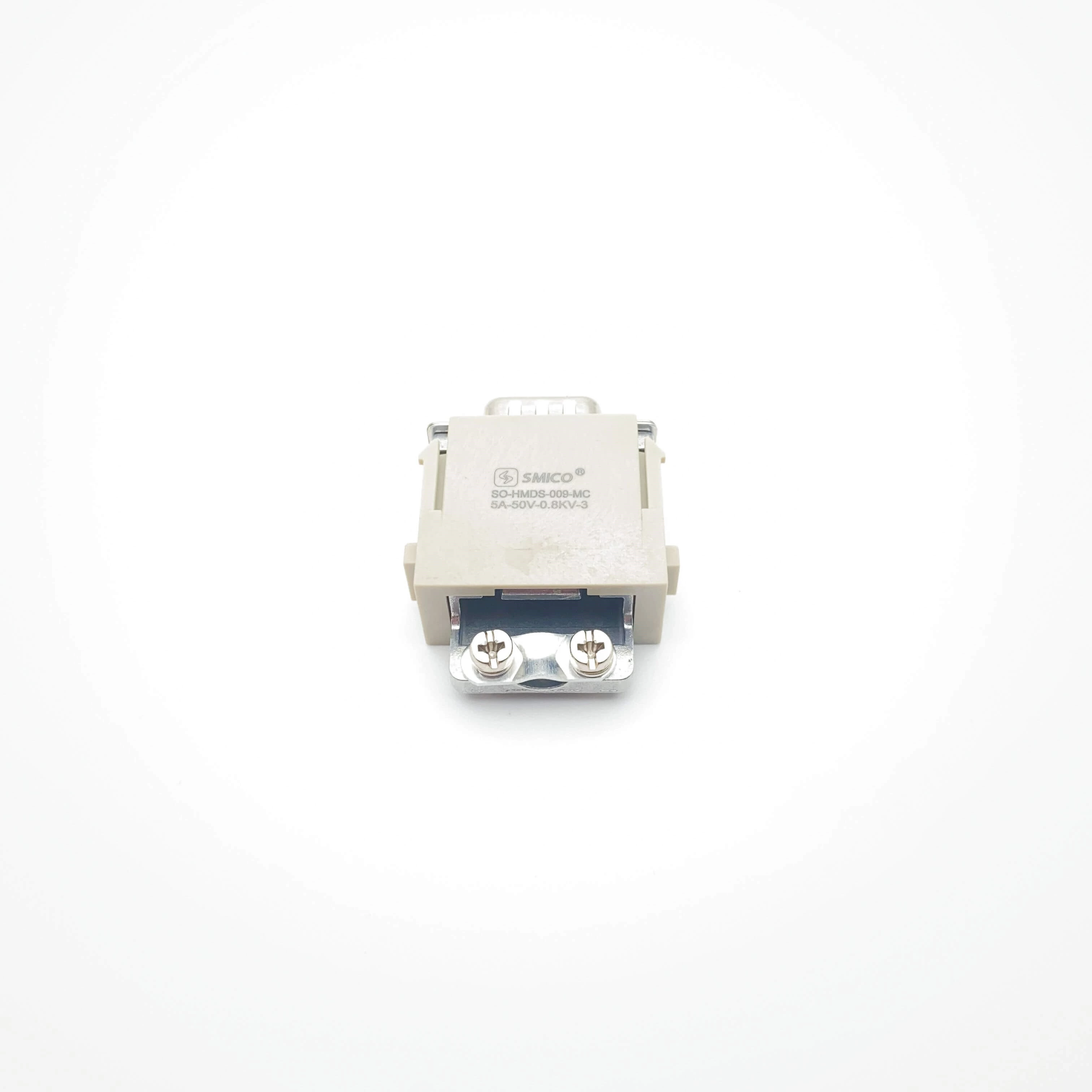 Conector de alta resistencia D-SUB Modular de 9 pines con contactos plateados