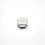 Conector de alta resistencia D-SUB Modular de 9 pines con contactos plateados