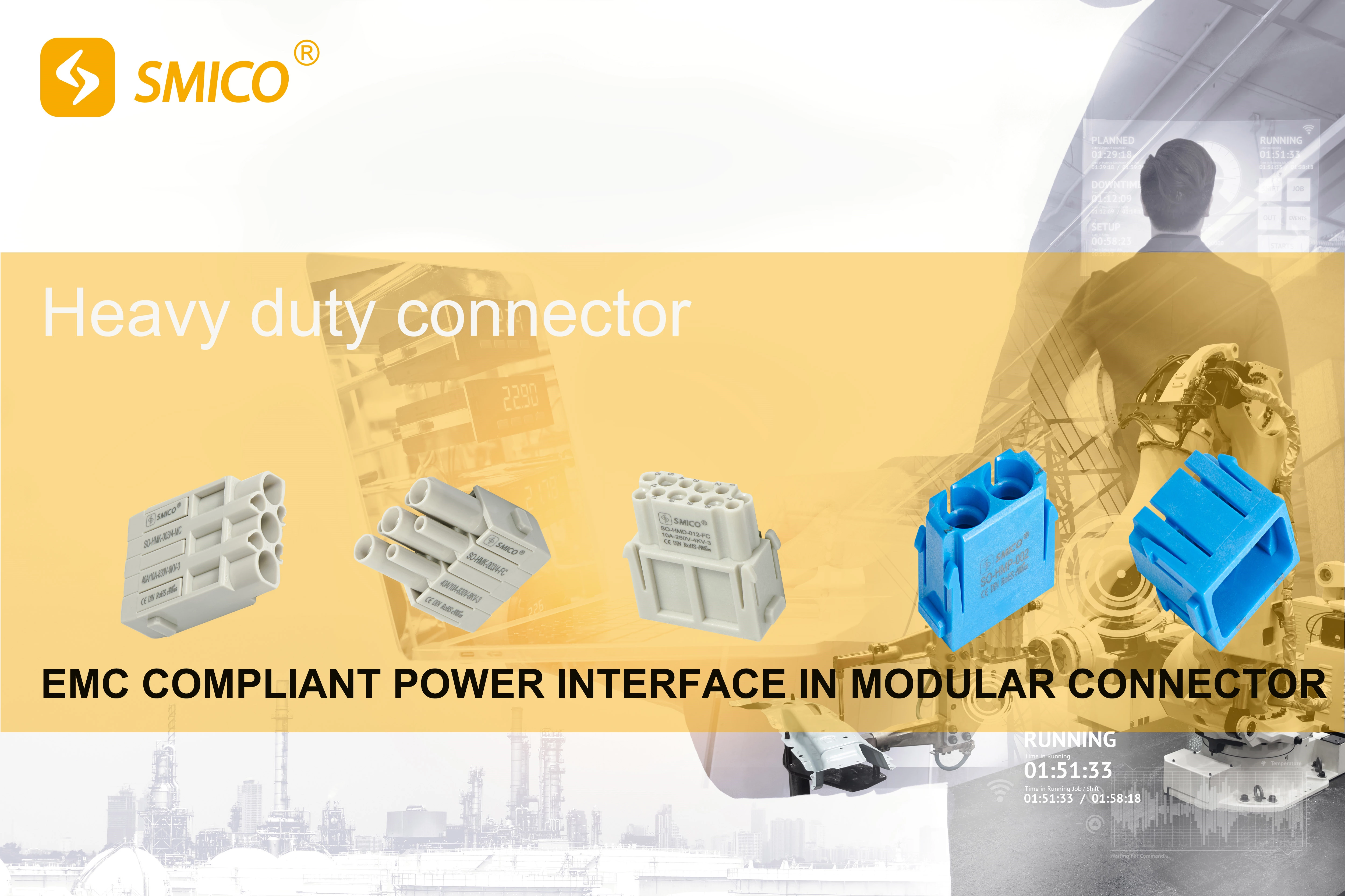 Línea de producción automotriz del conector de servicio pesado SMICO