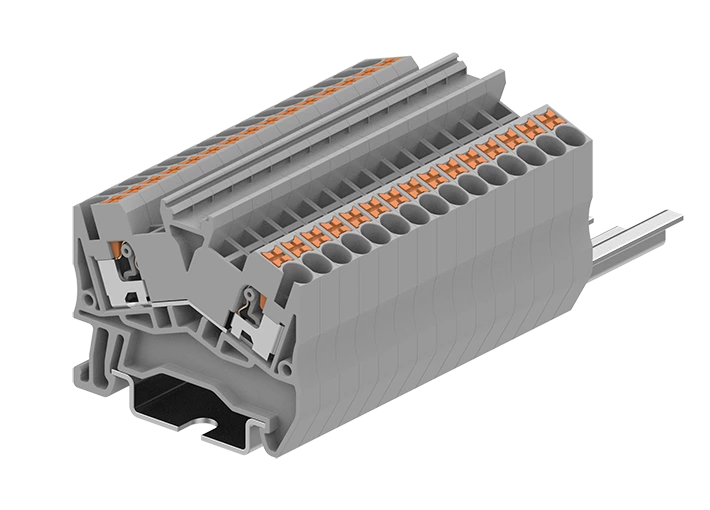 Fabricante de riel DIN de cableado rápido de resorte TPS2.5-2-G