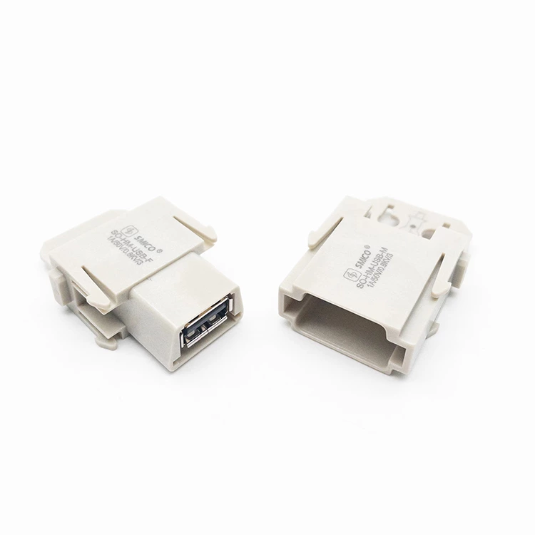 Conector de alta resistencia HM-USB-F, módulo macho, cambiador de género 09140014701
