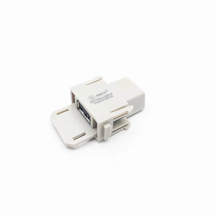 Conector de alta resistencia HM-USB-F, módulo macho, cambiador de género 09140014701