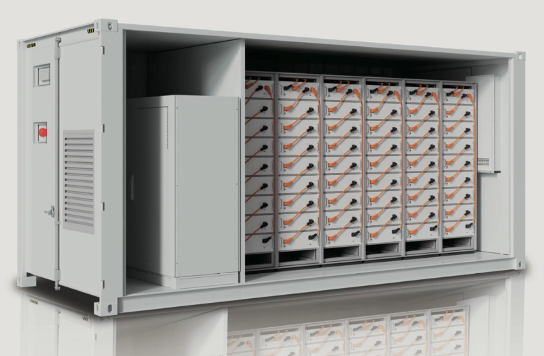Contenedor de sistema de almacenamiento de energía de batería IP67 con carcasa negra, conector de barra colectora