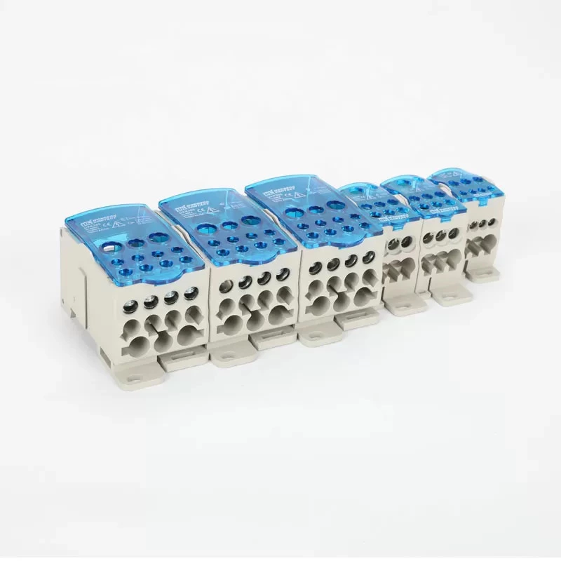 Bloque de terminales de cable de tornillo UKK 160A montado en riel