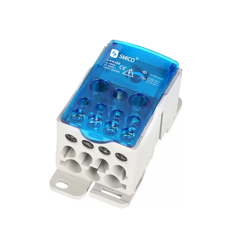 Bloque de distribución de cables de alimentación industrial, bloque de terminales de riel DIN UKK 200A