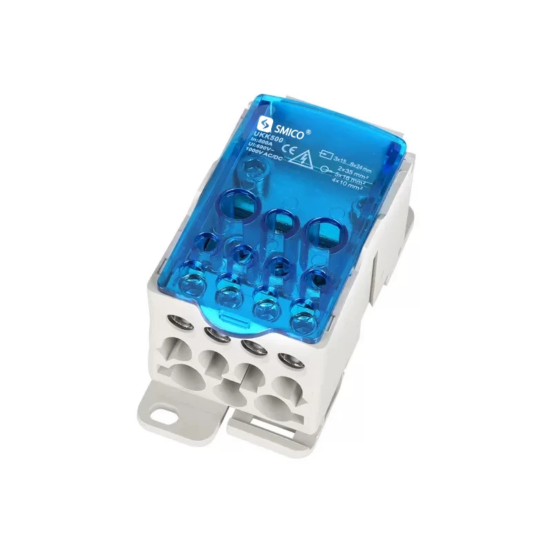 Caja de bloque de terminales de distribución de energía para riel DIN UKK UKK 500A