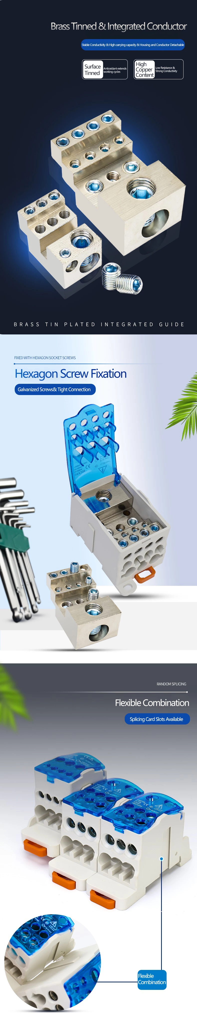 Bloques de distribución unipolares/multipolares UKK 630A