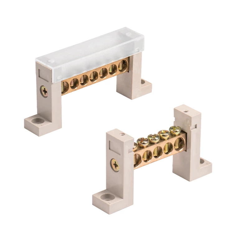 Bloques de terminales de cobre serie T008 Bloque de distribución de tornillo M5 con latón