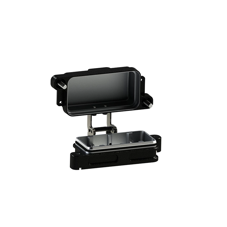 Carcasa de conector HPR de alta resistencia con cubierta metálica IP68 HP10B/H-ST-MCV-2H para entornos exteriores hostiles 09400100317