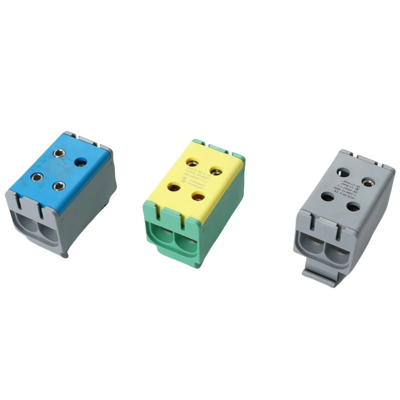 Bloques de terminales de conexión por tornillo para barra colectora de cobre SOT5-35-2 de distribución de potencia eléctrica de gran tamaño, 2 x 50 mm²