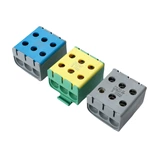 Bloques de terminales de conexión por tornillo para barras colectoras de aluminio de gran tamaño SOT5-50-3, 3 x 50 mm²