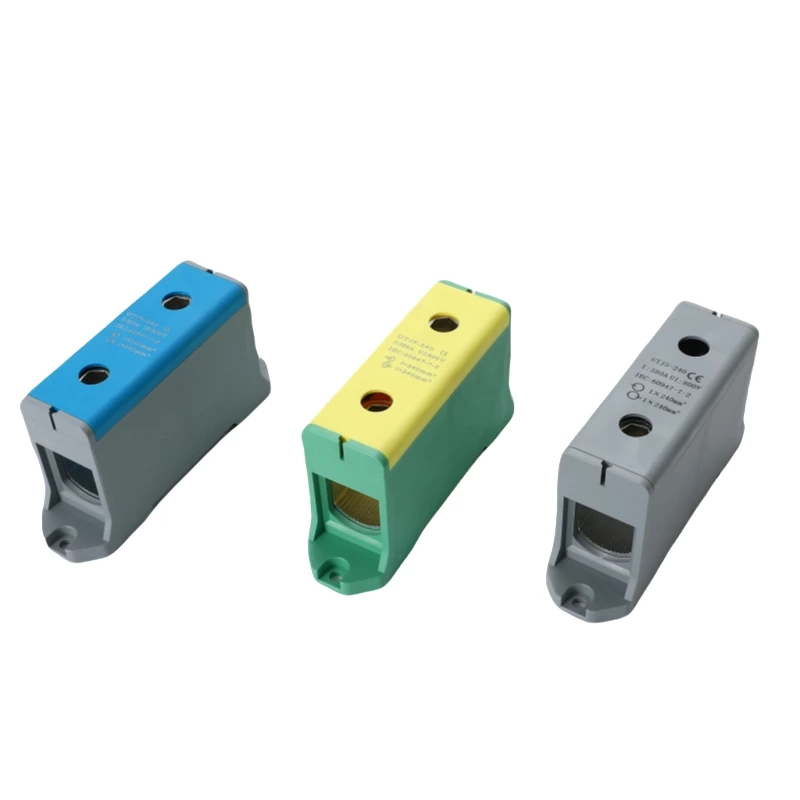 Bloques de terminales de distribución industrial de aluminio con conector de cable, rosca SOT5-240 para conector de Al/Cu de 240 mm²