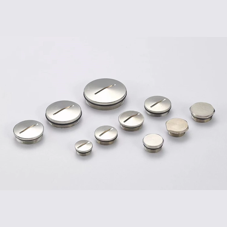 Tapón roscado de latón para prensaestopas Accesorios Metal Latón Niquelado Tapón roscado