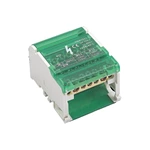 UKK407/125 125A 500V Terminal de riel DIN de 4 vías Barra de cobre Bloques distribuidores de energía PA Caja de cable