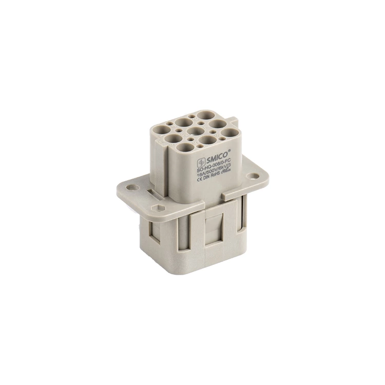 Conector rectangular serie HQ 16A HQ-008/0-FC Conectores de alta resistencia 8 pines 09120083101