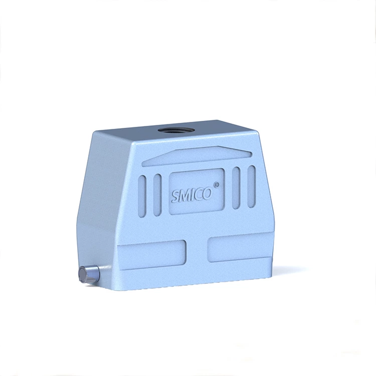 Conector eléctrico industrial de alta resistencia M32 con entrada superior 19300160447