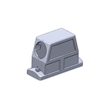 Conector de alta resistencia IP68/IP69K a prueba de agua Carcasa de capó SO-HC24B-SKH-2S-M32 Entrada lateral Construcción alta