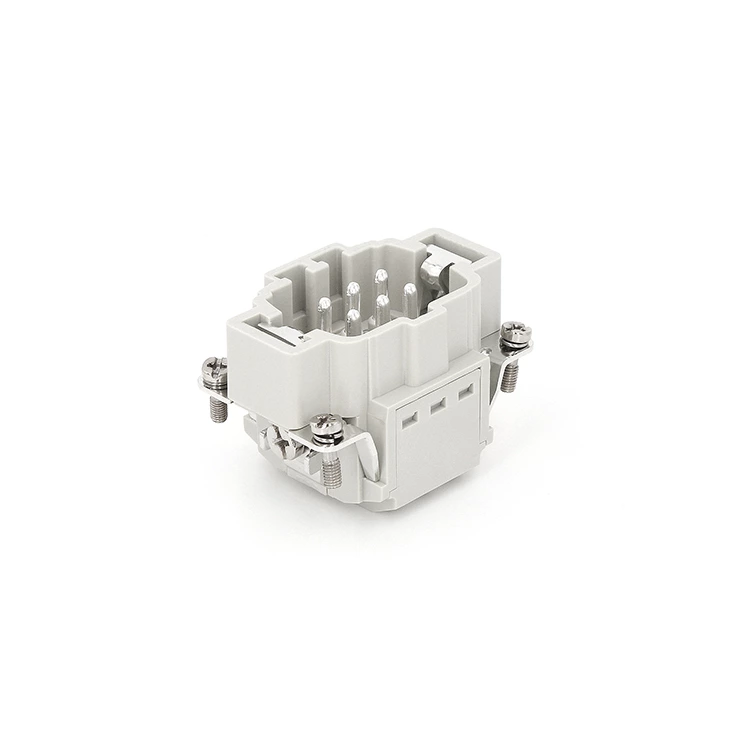 Conector de alta resistencia de 6 pines, 16 A, conector rectangular HE-006-MS con abrazadera de jaula rápida, 09330062616