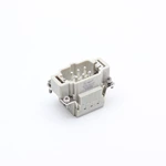 Conector de alta resistencia, 6 pines, 16 A, terminal de resorte, conector rectangular HE-006-MSB
