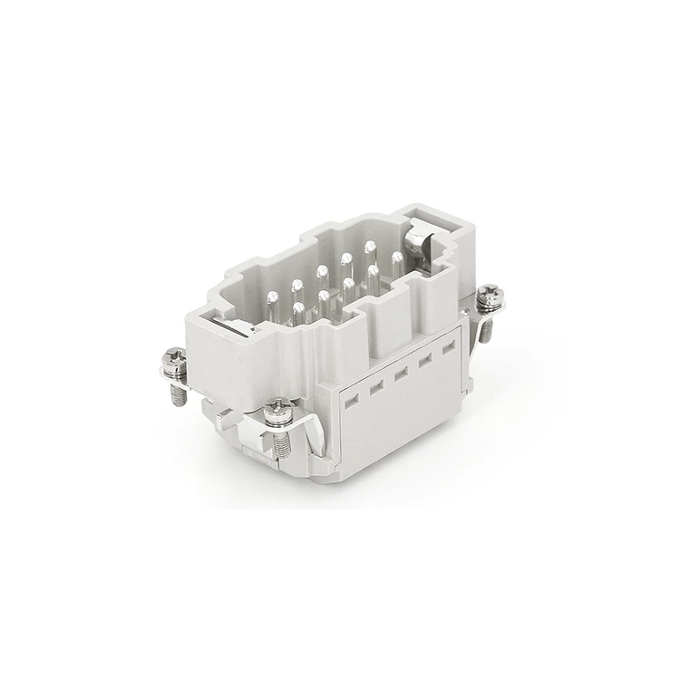 Conector de alta resistencia de 10 pines, inserción macho de 16 A, inserción rápida, abrazadera de jaula HE-010-MS 09330102616