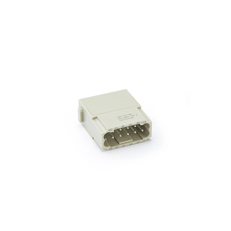 Conector macho de alta resistencia HMD-012-MQ de 12 pines con terminación de módulo de bloqueo rápido